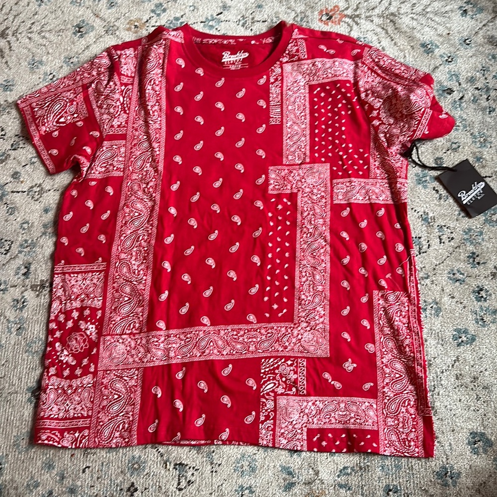 Red bandanna shirt